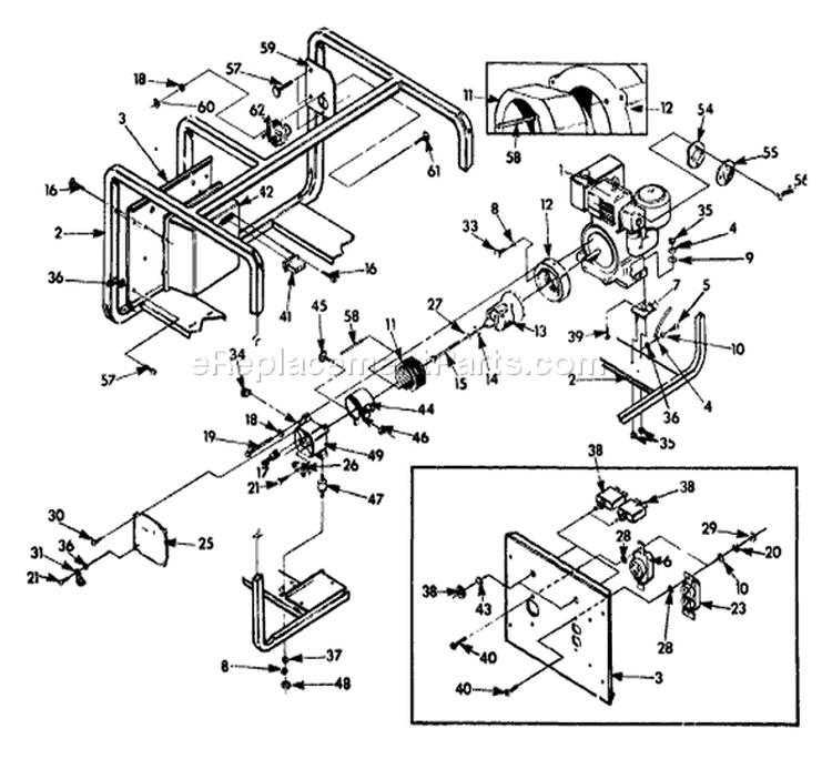 Page A Diagram and Parts List for 9435-0  Briggs and Stratton Generator